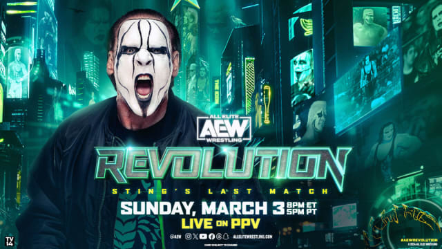 AEW Revolution 2024 poster.